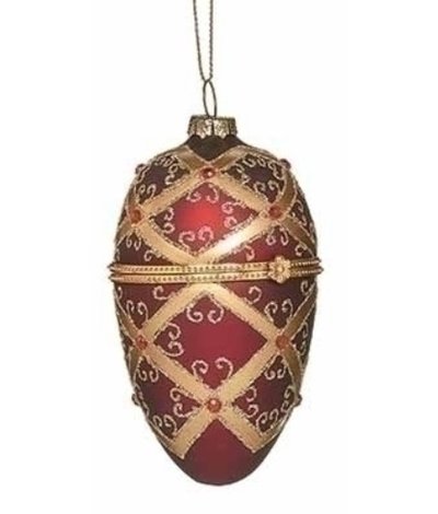 Boule de Noel en verre faberge