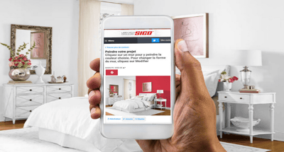 Application mobile Sico pour visualiser une couleur de peinture sur un mur virtuel