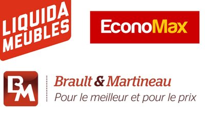 Logos Liquida Meubles, Economax, Brault&Martineau