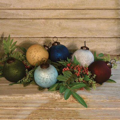 Ornement boules de Noel en verre dépoli de Différentes Couleurs