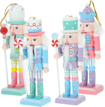 Toyvian Lot de 4 décorations de Noël en forme de casse-noisette